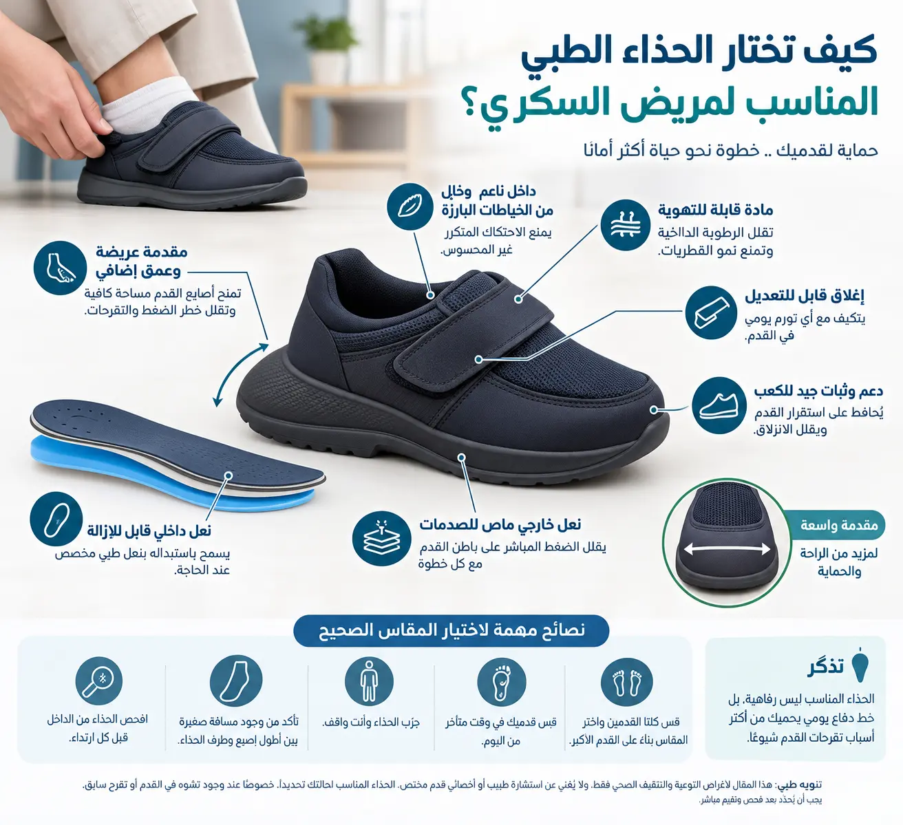 كيف تختار الحذاء الطبي المناسب لمريض السكري؟