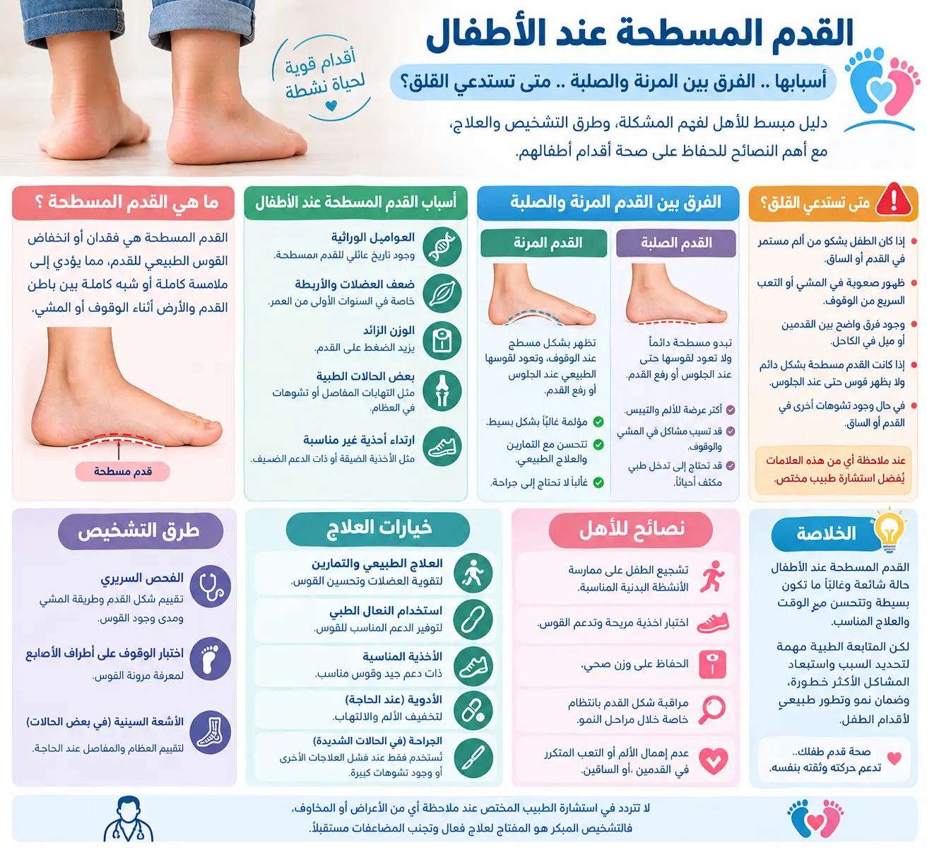 القدم المسطحة عند الأطفال